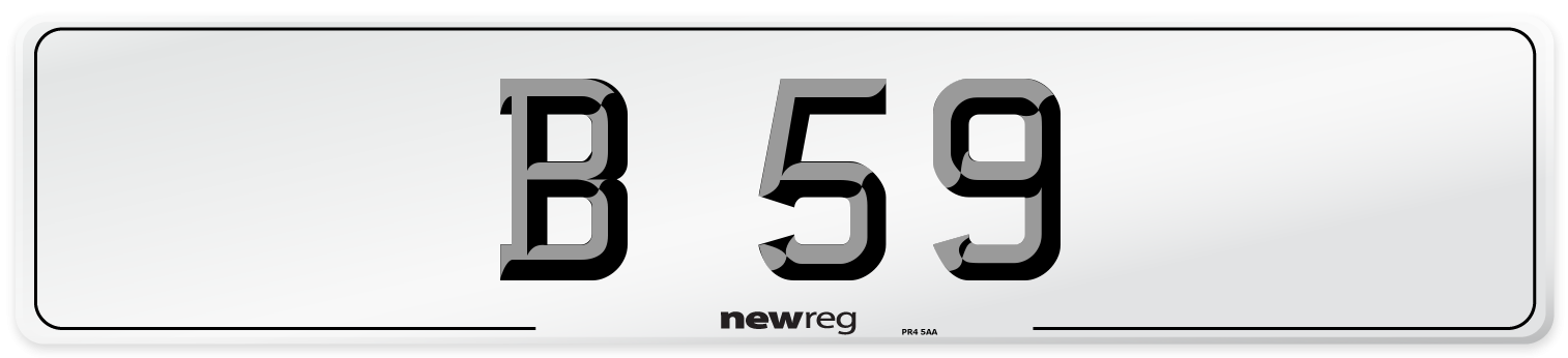 B 59 Number Plate from New Reg